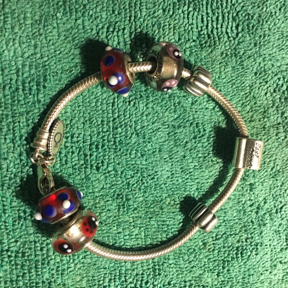 Pandora sterling silver charm bracelet